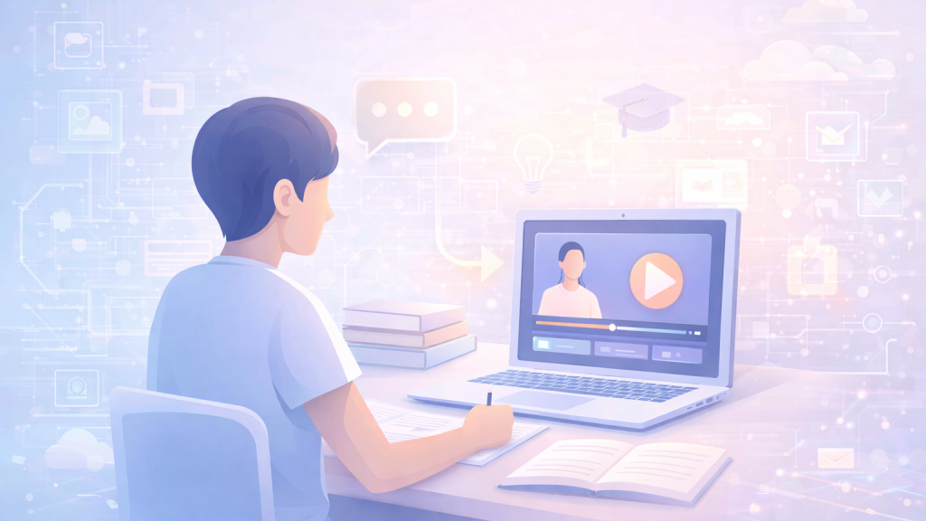 student learning online